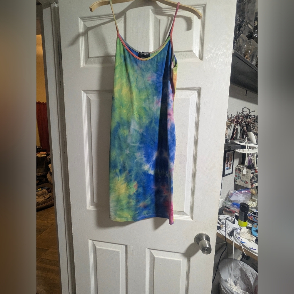 Vibrant Tie-Dye Mini Dress